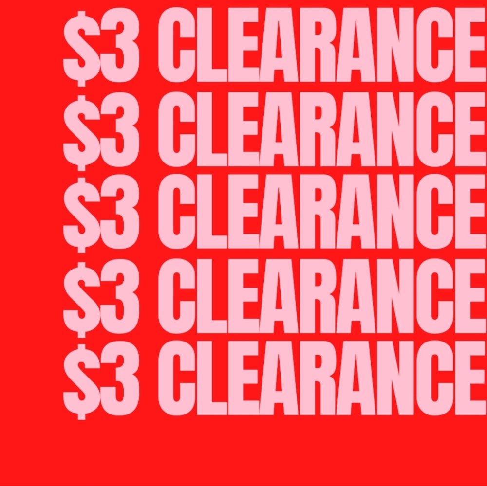 $3 clearance item unlisted